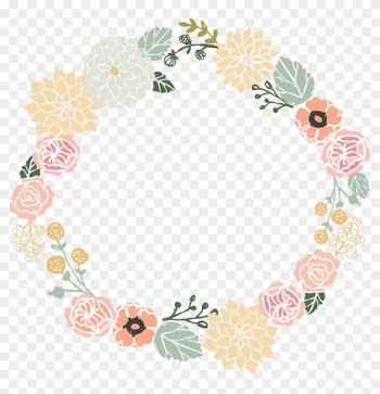 Vintage Flower Clipart Flower Wreath - Vintage Flower Frame Vector Png