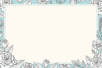 Vintage flower frame background, blue | Free PSD - rawpixel