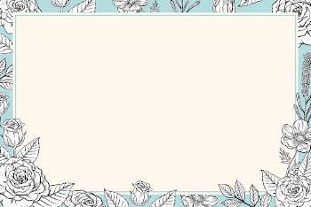 Vintage flower frame background, blue | Free Vector - rawpixel