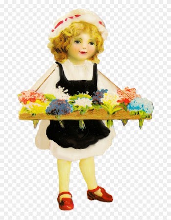 Vintage Flower Girl By Jinifur - Vintage Flower Girl Png