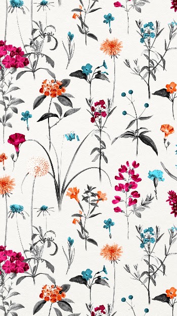 Vintage flower pattern mobile wallpaper, | Free Photo - rawpixel