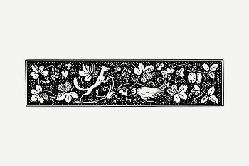 Vintage forest flourish clipart illustration | Free PSD - rawpixel