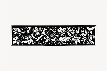 Vintage forest flourish illustration clipart | Free Vector - rawpixel