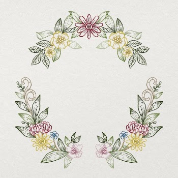 Vintage frame background, flower wreath | Free Photo Illustration - rawpixel