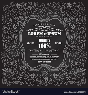 Vintage frame hand drawn border blackboard banner vector image