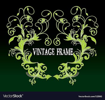 Vintage frame vector image