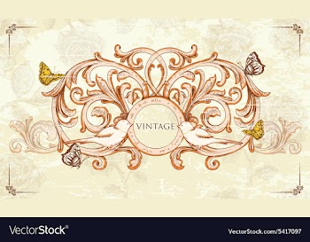 Vintage frame vector image
