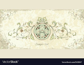 Vintage frame vector image