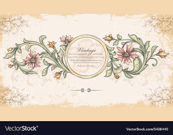 Vintage frame vector image