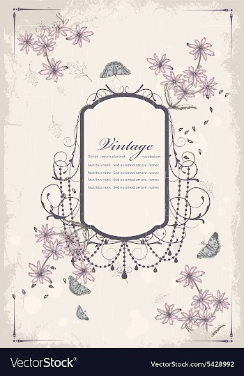 Vintage frame vector image