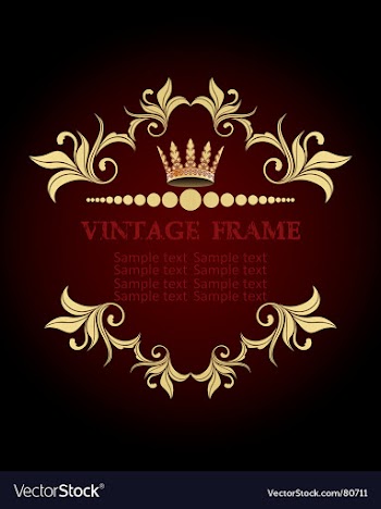 Vintage frame vector image