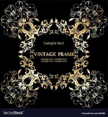 Vintage frame vector image