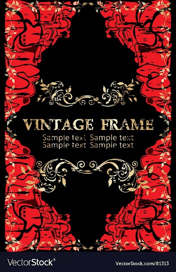 Vintage frame vector image