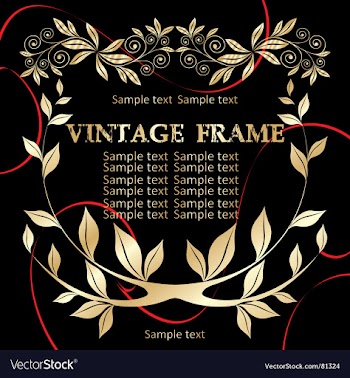 Vintage frame vector image
