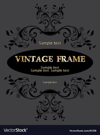 Vintage frame vector image