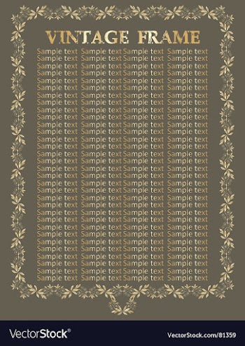 Vintage frame vector image