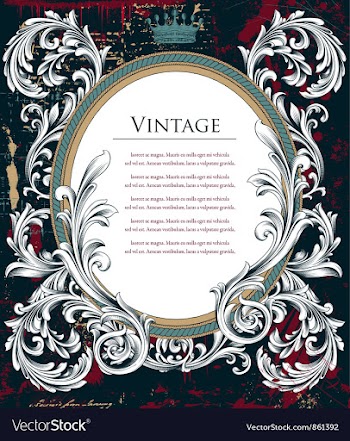 Vintage frame vector image