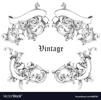 Vintage frame vector image