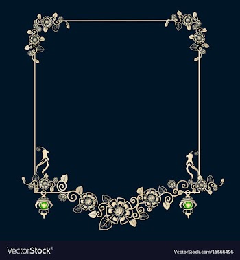 Vintage frame with birds vector image