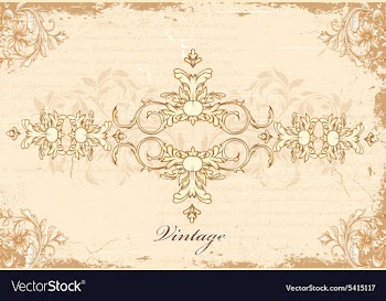 Vintage frame with floral vector image