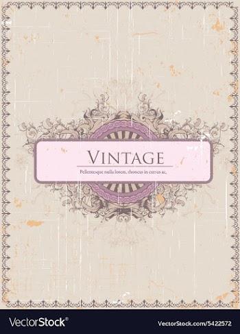 Vintage frame with floral vector image