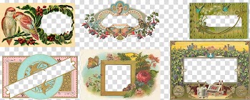 Vintage Frames , assorted-color frames illustration transparent background PNG clipart
