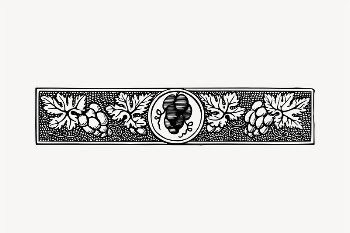 Vintage fruit divider illustration clipart | Free Vector - rawpixel