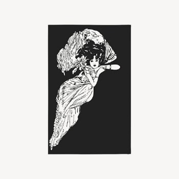 Vintage Gatsby woman, greyscale illustration | Free Vector - rawpixel