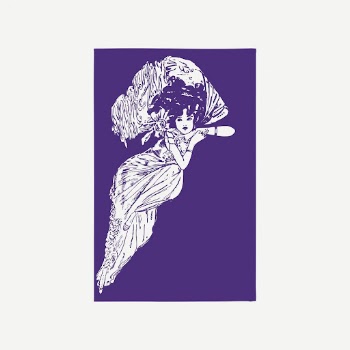 Vintage Gatsby woman, purple illustration | Free PSD - rawpixel
