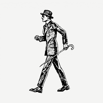 Vintage gentleman  clipart, black | Free PSD - rawpixel
