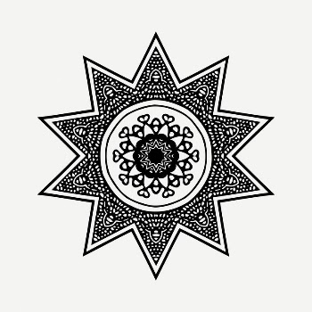 Vintage geometric starburst  clipart | Free PSD - rawpixel