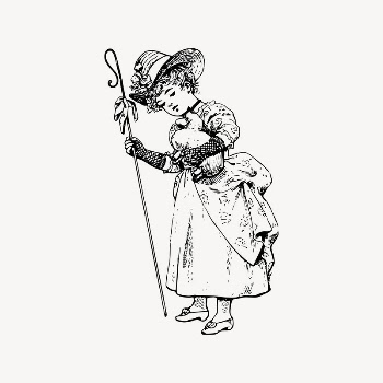 Vintage girl collage element, kid | Free Vector Illustration - rawpixel
