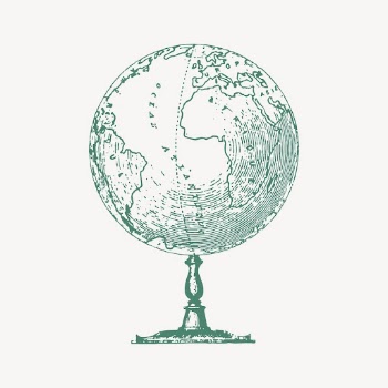 Vintage globe collage element, education | Free Vector Illustration - rawpixel