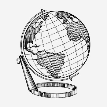 Vintage globe hand drawn illustration. | Free Photo - rawpixel