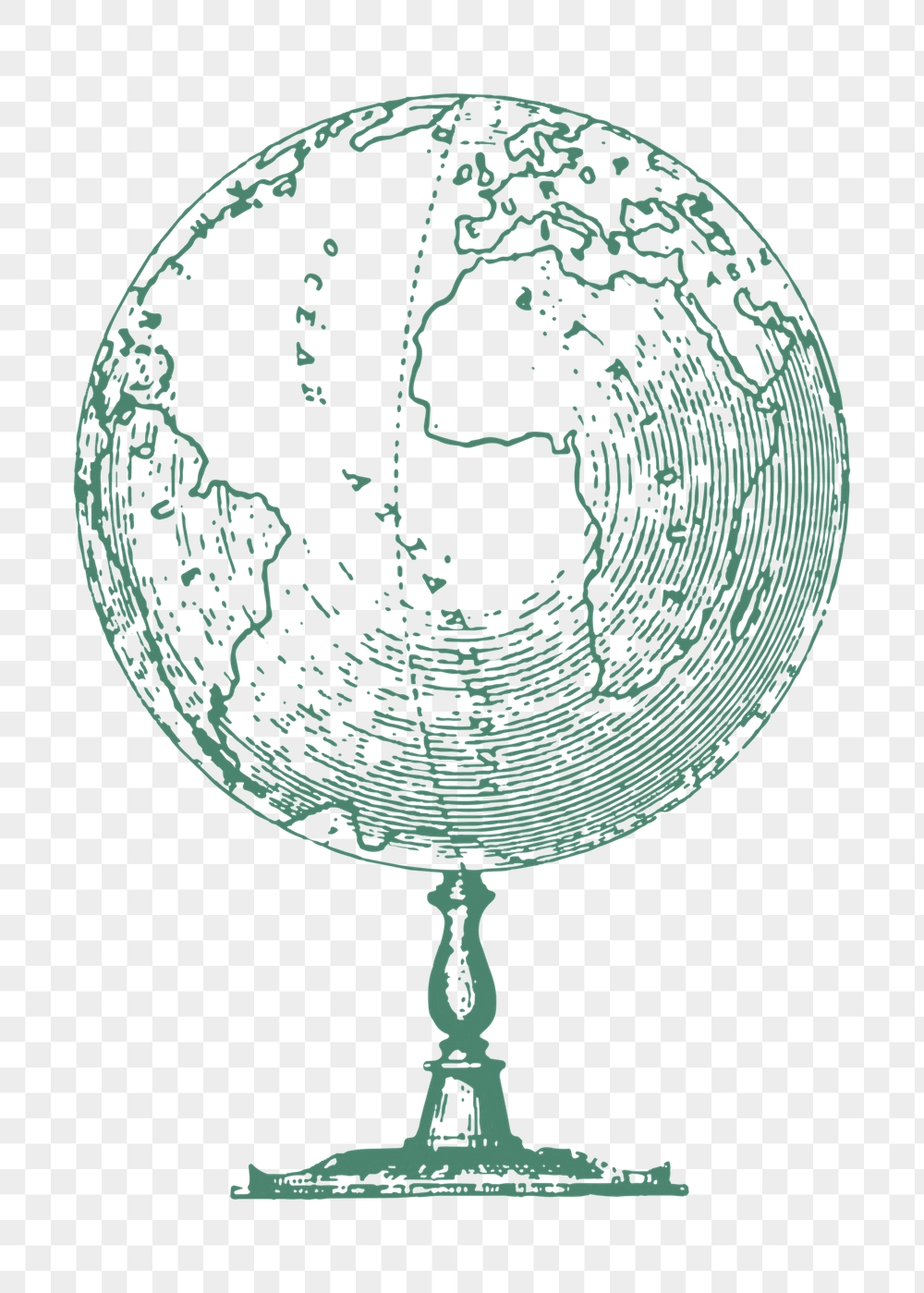Vintage globe png sticker, education | Free PNG Illustration - rawpixel