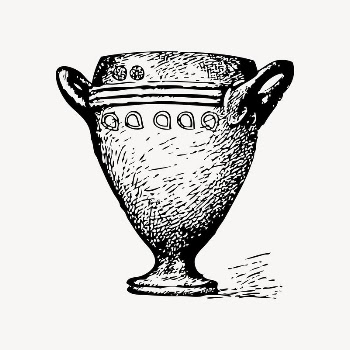Vintage goblet drawing, illustration vector. | Free Vector - rawpixel