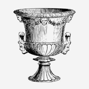 Vintage goblet, medieval object illustration. | Free Photo Illustration - rawpixel
