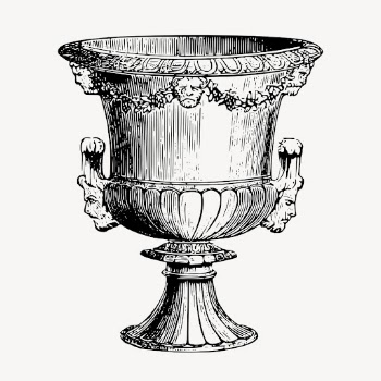 Vintage goblet, medieval object illustration | Free Vector Illustration - rawpixel