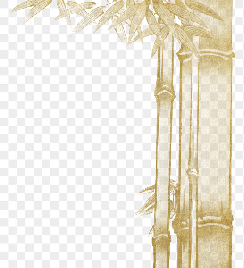 Vintage gold bamboo border png | Free PNG - rawpixel