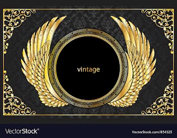 Vintage gold emblem vector image