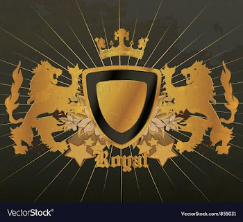 Vintage gold emblem vector image