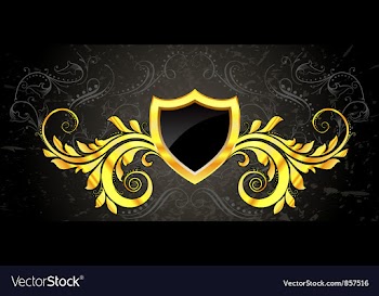 Vintage gold emblem vector image
