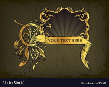 Vintage gold frame vector image