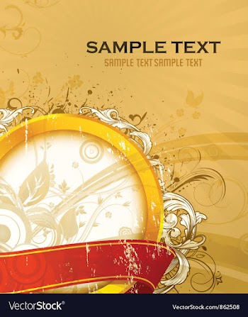 Vintage gold label vector image