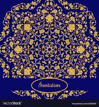 Vintage gold round ornament vector image