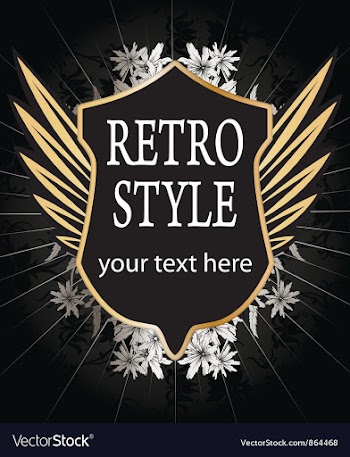 Vintage gold shield with wings vector image