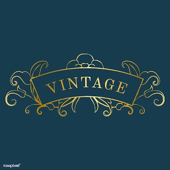 Vintage golden art nouveau badge on blue vect.. | Free stock vector - 519663
