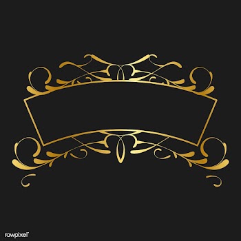 Vintage golden art nouveau badge vector | Free stock vector - 519522