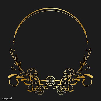 Vintage golden art nouveau badge vector | Free stock vector - 519544