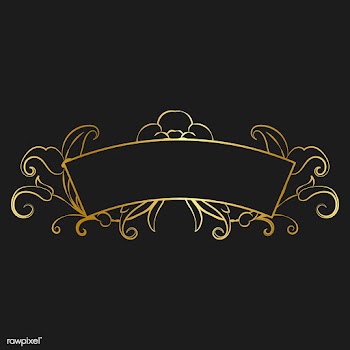 Vintage golden art nouveau badge vector | Free stock vector - 519605